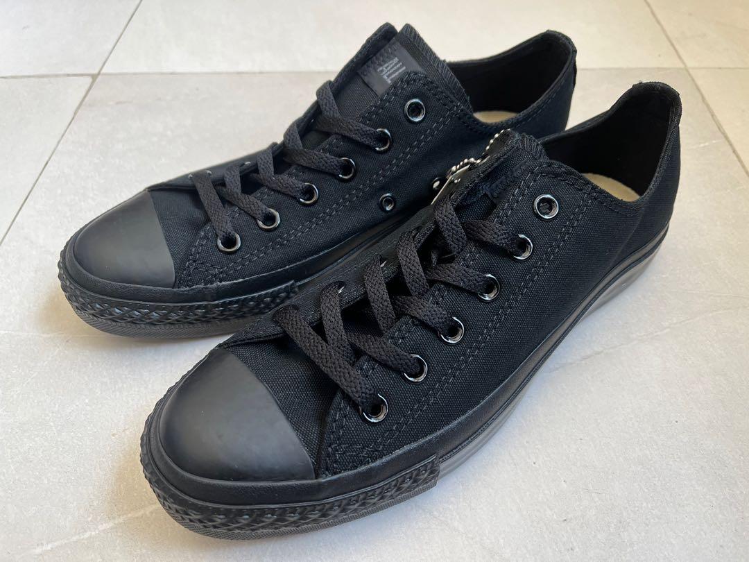 Converse All Star OX Black Monochrome Canvas US7.5 Carousell