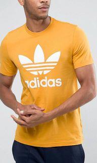 Adidas Originals Trefoil Tshirt in Mustard