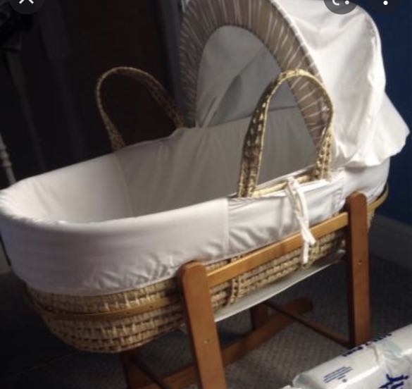 Baby basket Moses bed, Babies & Kids, Baby Nursery & Kids Furniture, Cots & Cribs on Carousell