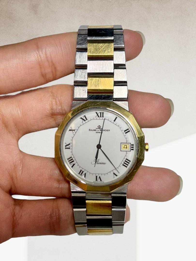 Baume & Mercier 2 tone 18k gold (Category: Luxury Watches) located in Cagayan de Oro. Submitted by moiobsession (Listing ID 1153805144, Image 1). Description: Baume & Mercier - *Riviera* 18K Gold/Steel Case & Bracelet -30mm - ₱30,000 php.