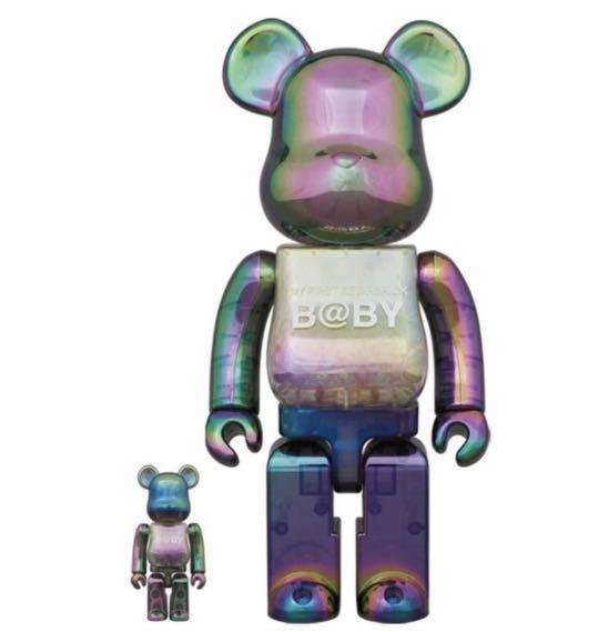 全新現貨Bearbrick Baby Clear Black Chrome 400% 100% My First Be