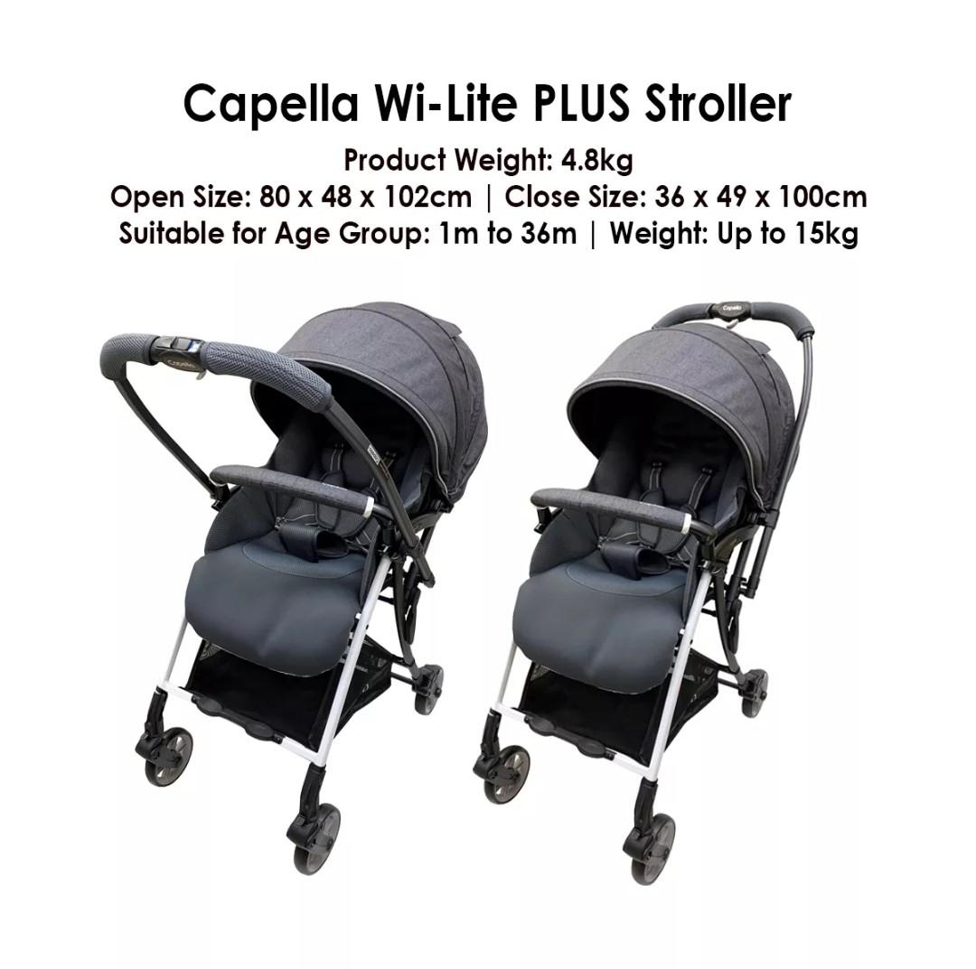 Brand New Capella Wi Lite Plus Stroller Grey Babies Kids Going Out Strollers on Carousell