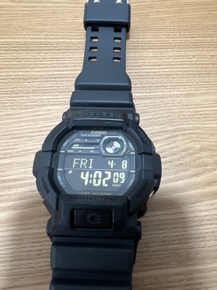 Casio GD350 1BER G Shock Watch with LCD Negative Display Black
