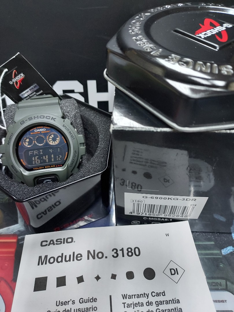 Casio G-Shock G-6900KG-3DR, DW-6900 (Military Green)絕版型號, 男裝