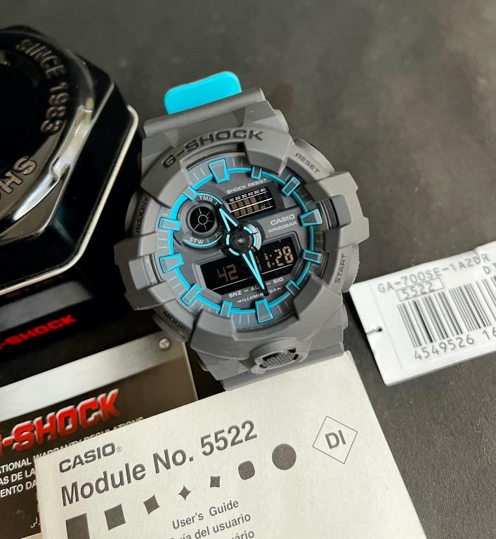 G shock grey and blue sale