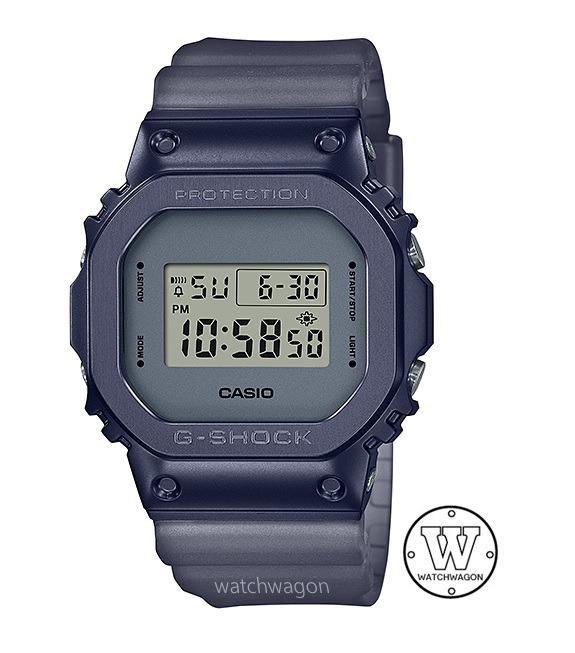 Casio G Shock GM 5600MF 2 Matte Blue Ion Plated Metal Bezel