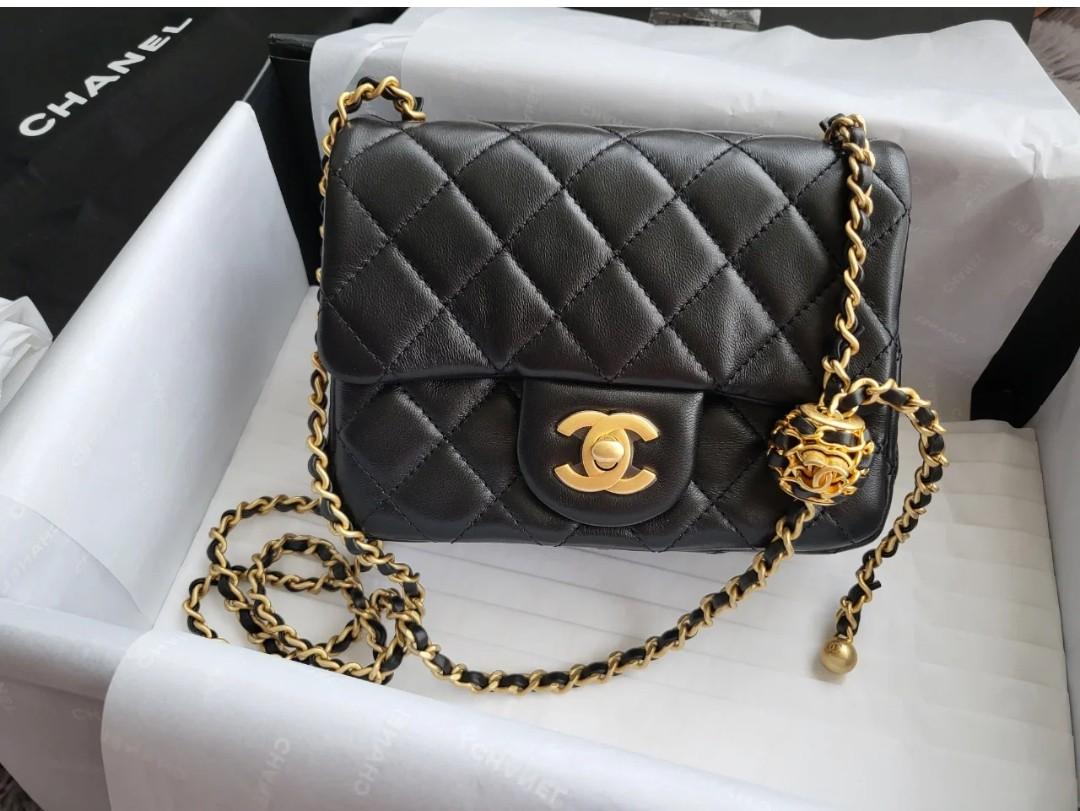 22C Chanel Pearl Crush Mini Square Microchip Luxury Bags  Wallets on  Carousell