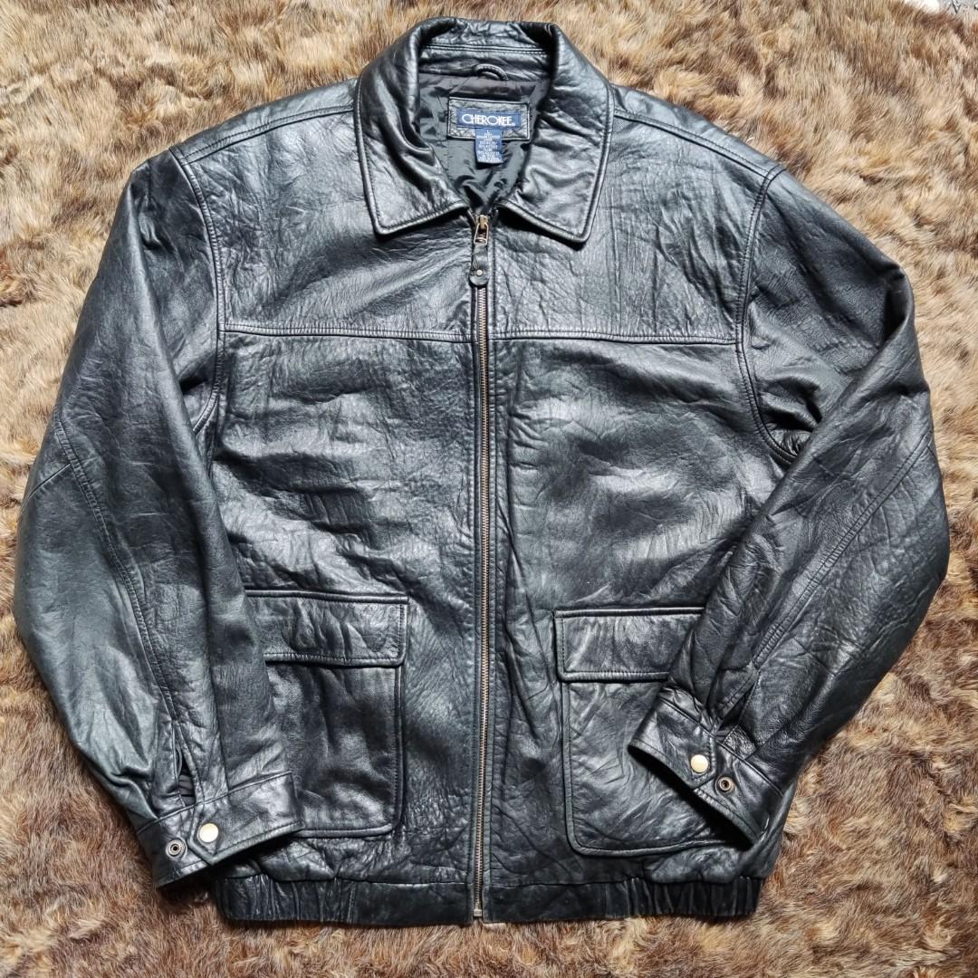 Cherokee Vintage Leather Jacket, Men's Fashion, Coats, Jackets and ...