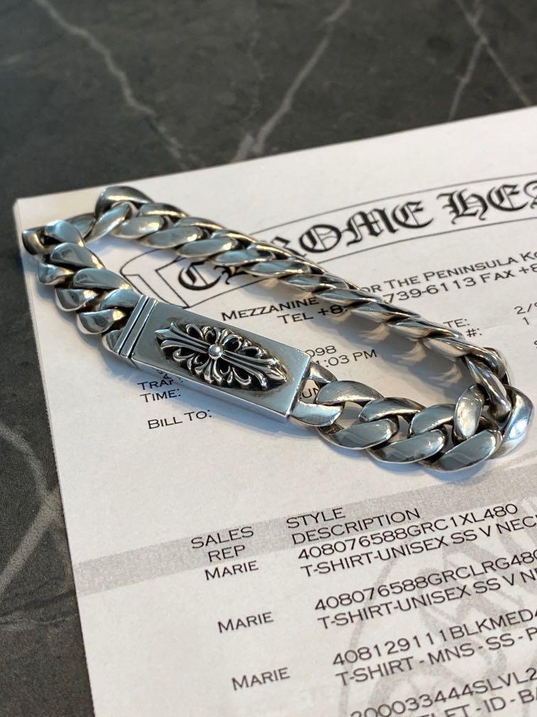 Chrome hearts id sale bracelet