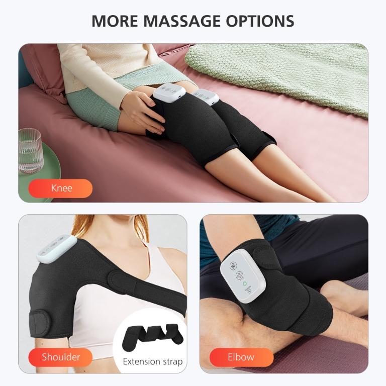 Heated Knee Brace Wrap, 3 Adjustable Heat and Vibration Knee Massager for  Arthritis Knee Pain Relief Massaging Knee Pad with AC Adapter (No Battery)  : : Health & Personal Care
