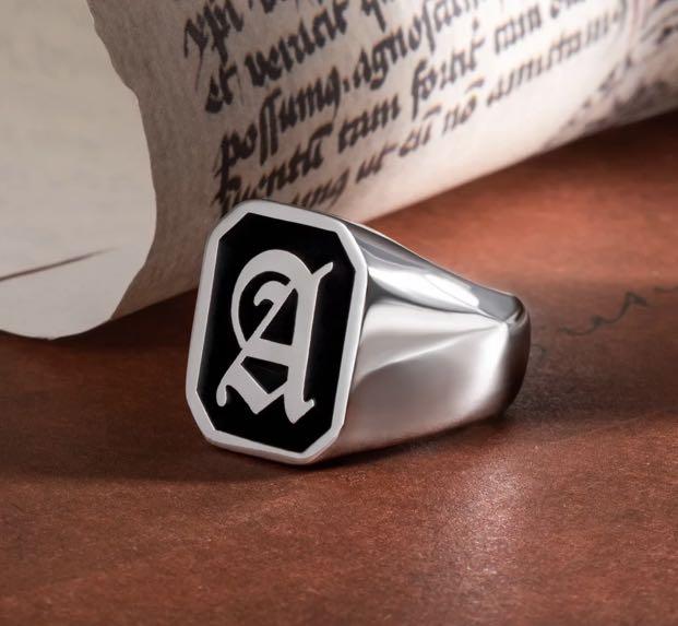 Custom sterling silver signet ring hot sale