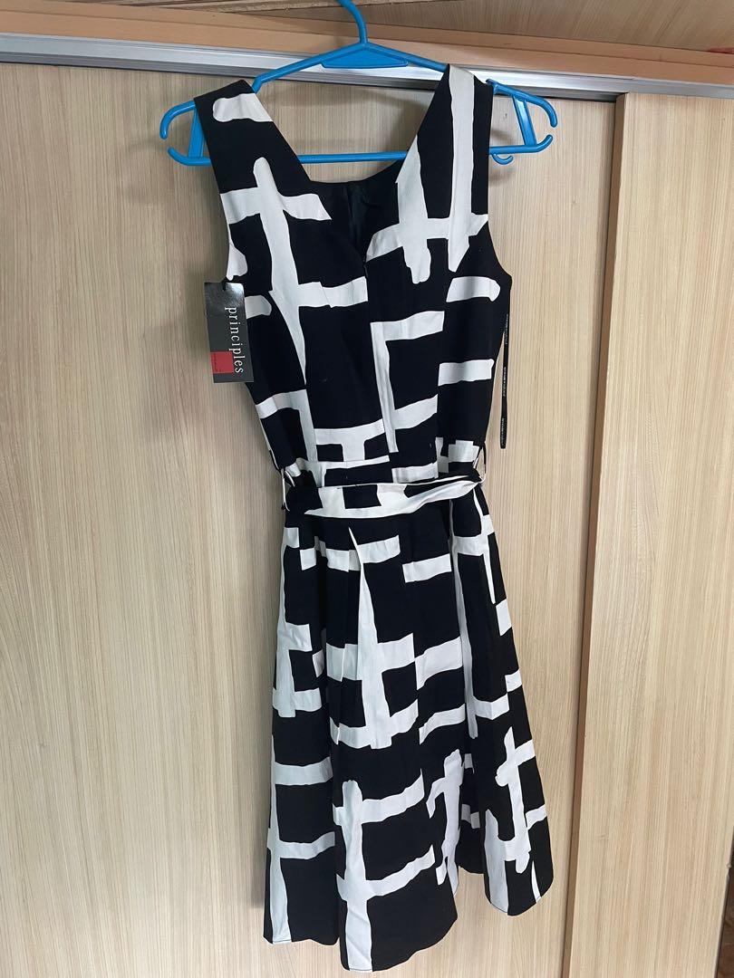 Debenhams/ Principles black and white printed dress, Women's Fashion