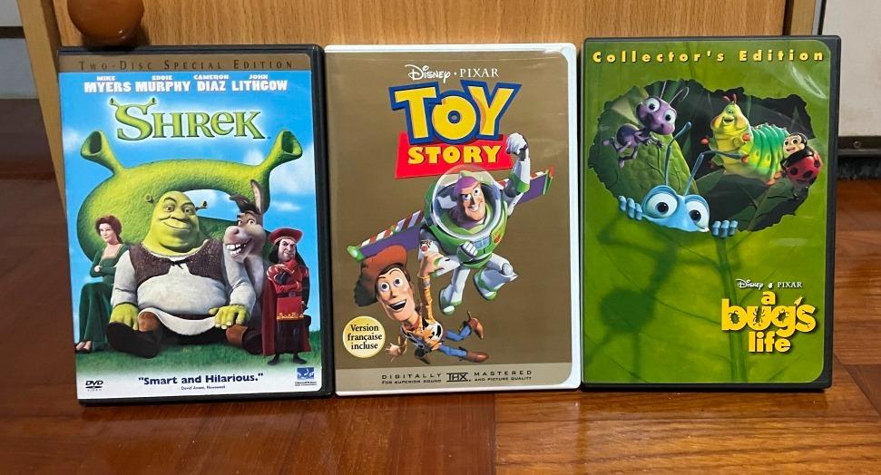 Disney DVD - Toy Story - A Bug's Life - Shrek, Hobbies & Toys, Music ...