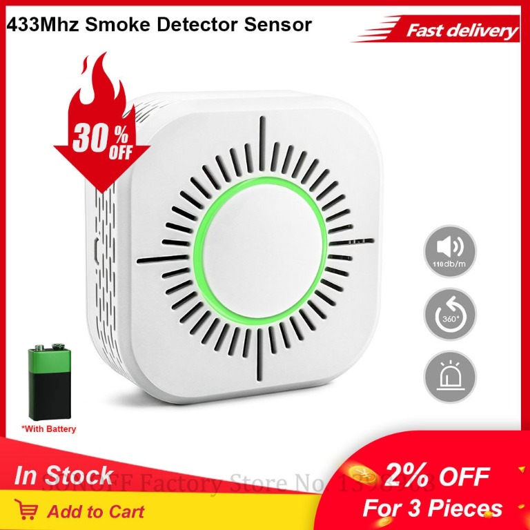 eWeLink 433Mhz RF Smoke Detector Sensor Wireless, Computers & Tech ...