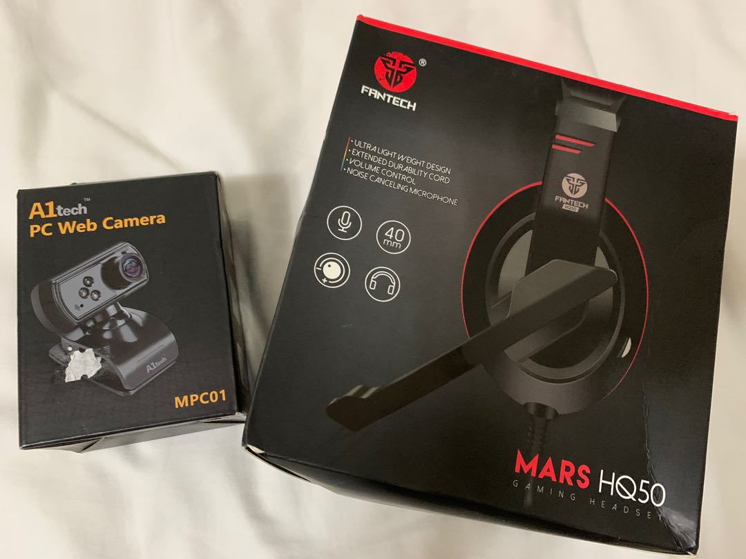 FANTECH ganing headset \u0026 A1 PC web 