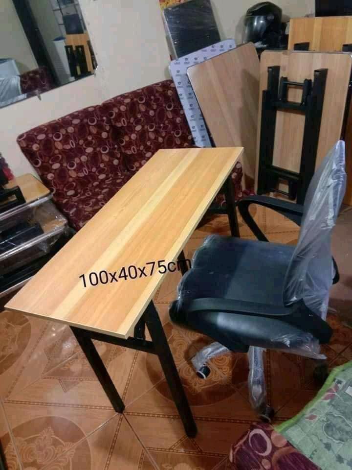 FOLDING TABLES AND OFFICE CHAIR (Category: Tables & Sets) located in Quezon City. Submitted by masculino (Listing ID 1153777995, Image 2). Description: AVAILABLE✔️ COMPUTER FOLDING TABLE ❤️❤️ BODEGA PRICE‼️✔️ 80X40✔️ 100X40✔️ 120X40✔️ 100X60✔️ 120X60✔️ COD!w/DELIVERY CHARGE✔️ TRHU GCASH PAYMENT✔️ OPEN FOR BULK ORDERS✔️ OPEN FOR PICK UP ORDERS✔️ DIRECT MESSAGE ME🤗❤️ LOC: QUEZON CITY😇.