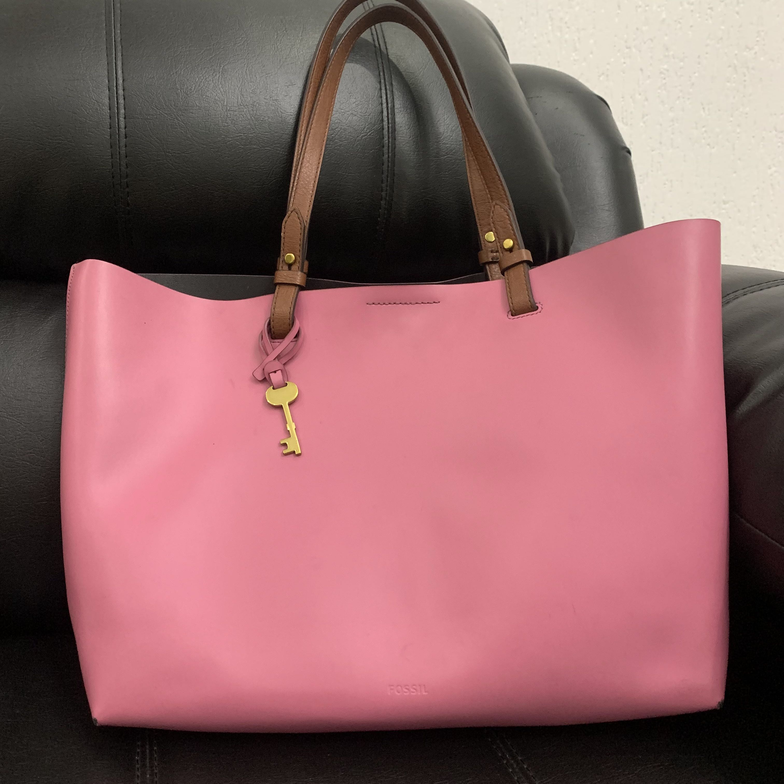 Fossil rachel tote pink hot sale