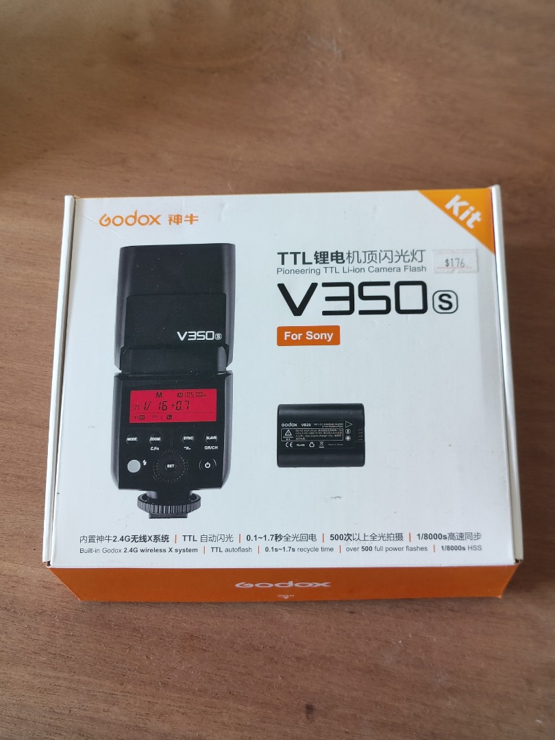 Godox V350s TTL flash for Sony camera, Photography, Cameras on