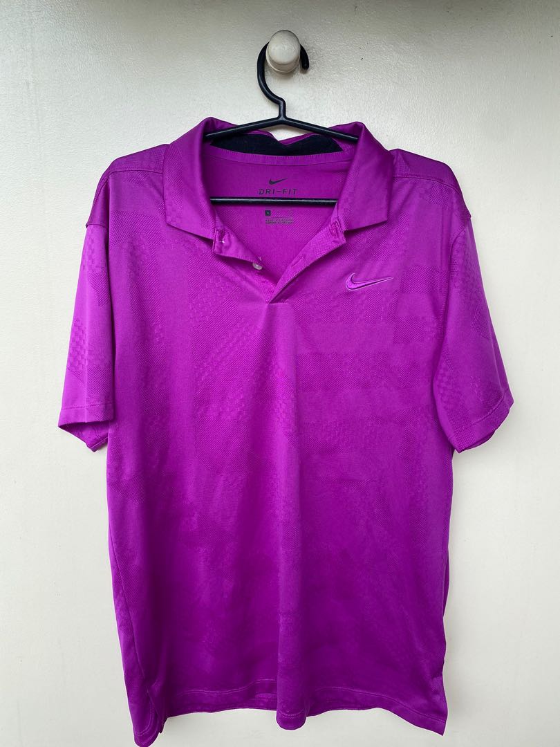 purple golf shirt nike