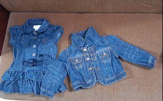 Guess dress  & baby gap denim jacket