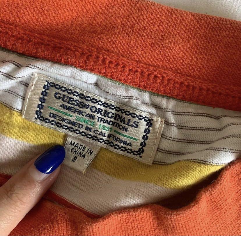 Guess Striped Vintage Shirt , Fesyen 