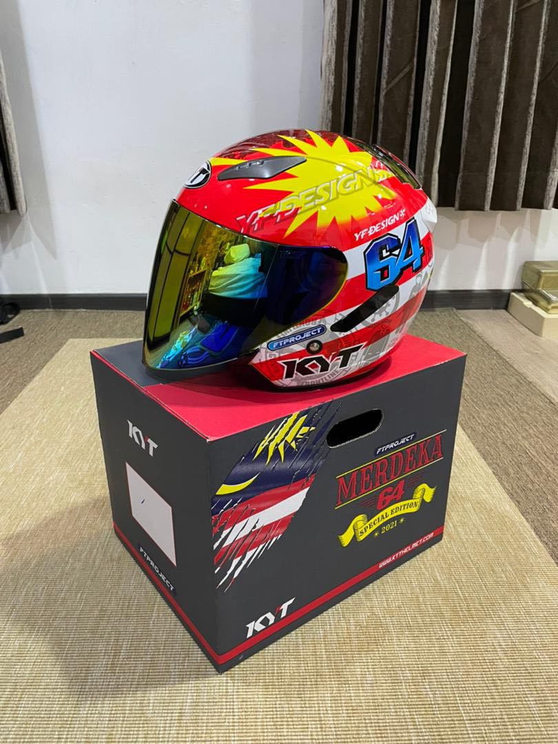Helmet KYT merdeka 64, Auto Accessories on Carousell