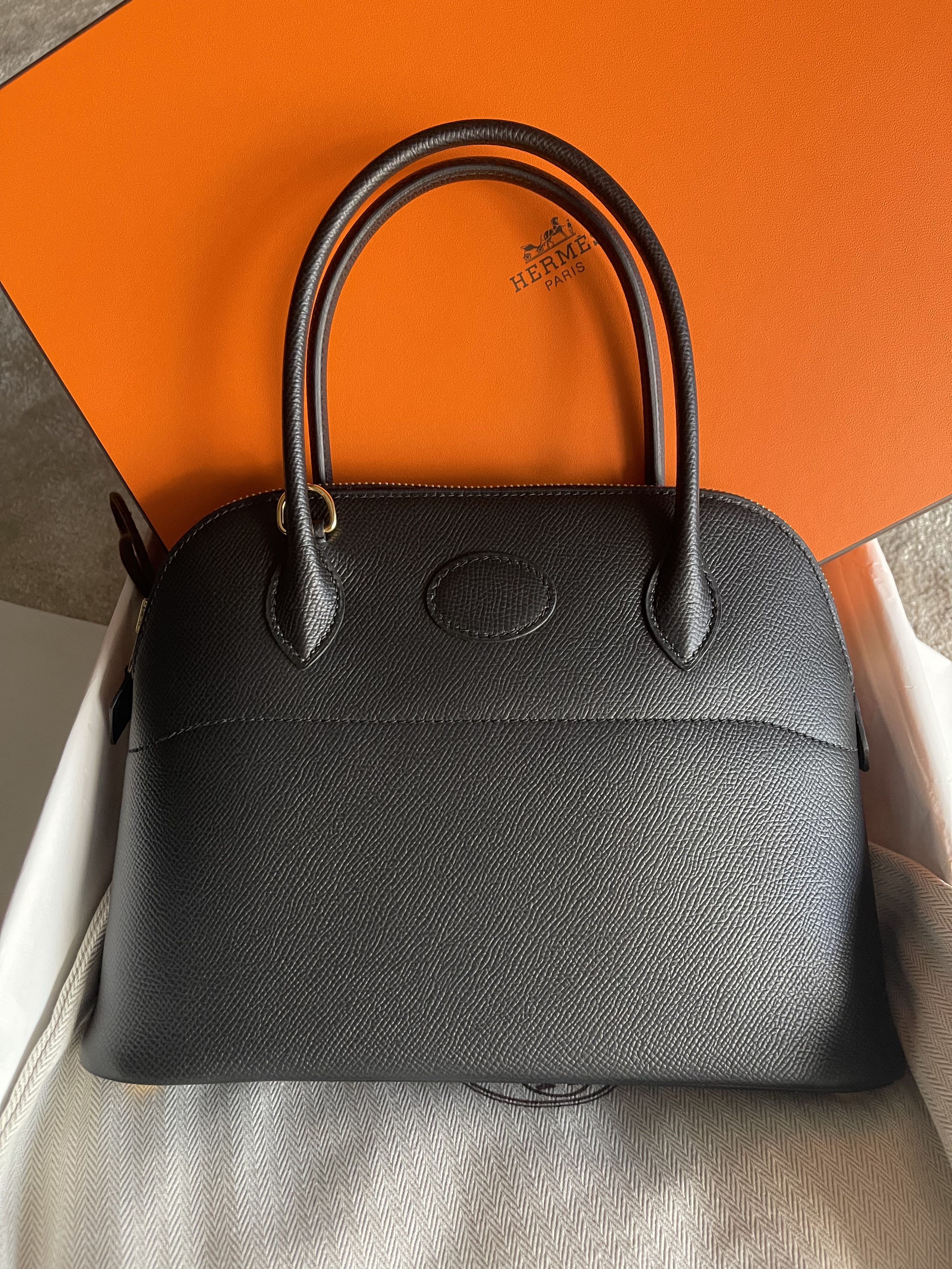 BNIB Hermes Bolide 27 Black Epsom GHW, Luxury, Bags & Wallets on Carousell