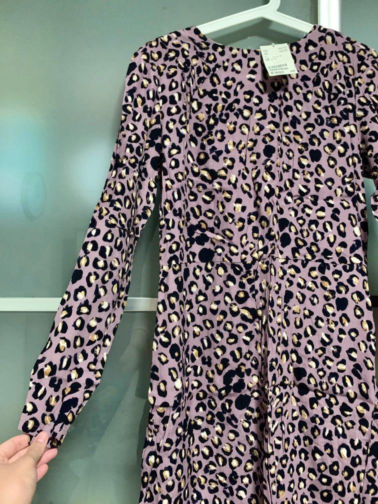 H M Purple Leopard Dress Women s Fashion Dresses Sets Dresses