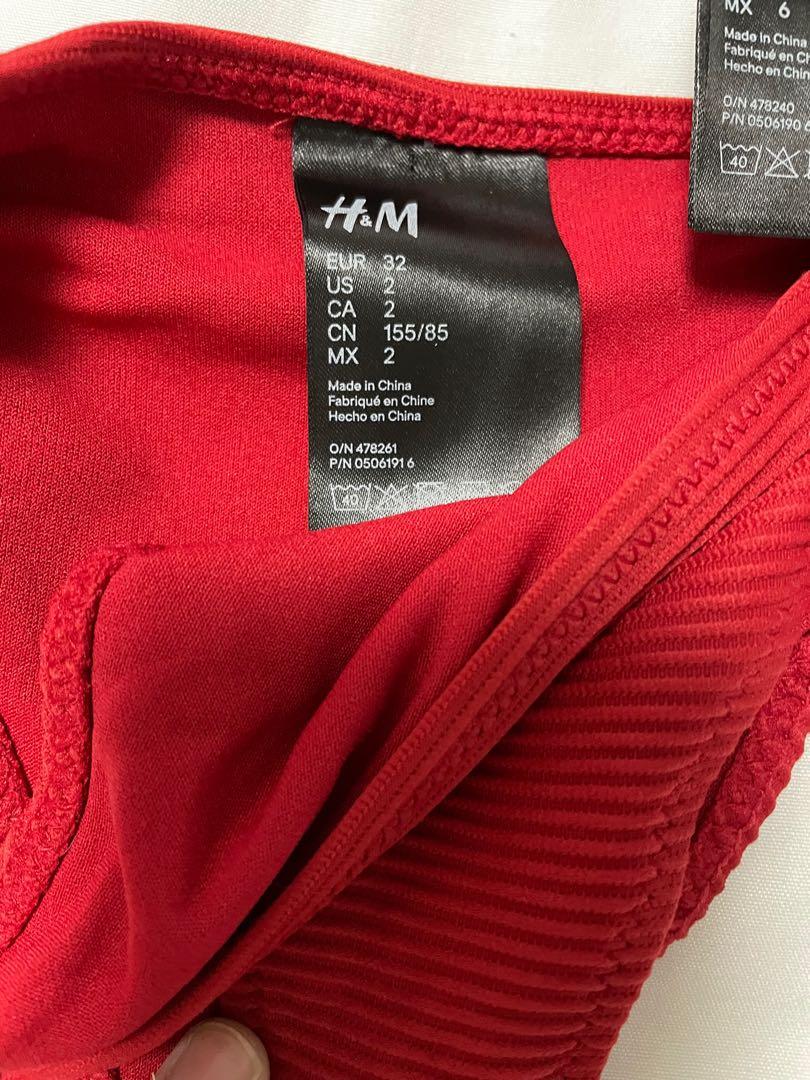 H&M red bikini set, Women's Fashion, Swimwear, Bikinis & Swimsuits on