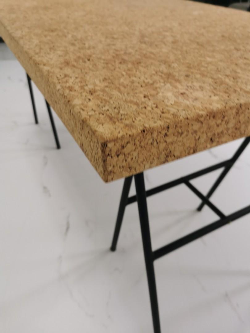 Ikea Sinnerlig Cork Table Top & Trestles, Furniture & Home Living