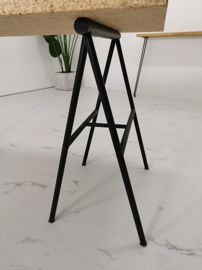 Ikea Sinnerlig Cork Table Top & Trestles, Furniture & Home Living