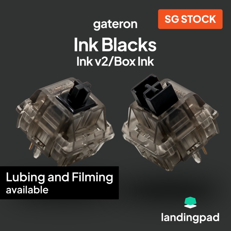 [Instock] Gateron Ink Switches Ink Black V2 / BOX Ink V2 LUBE & FILM