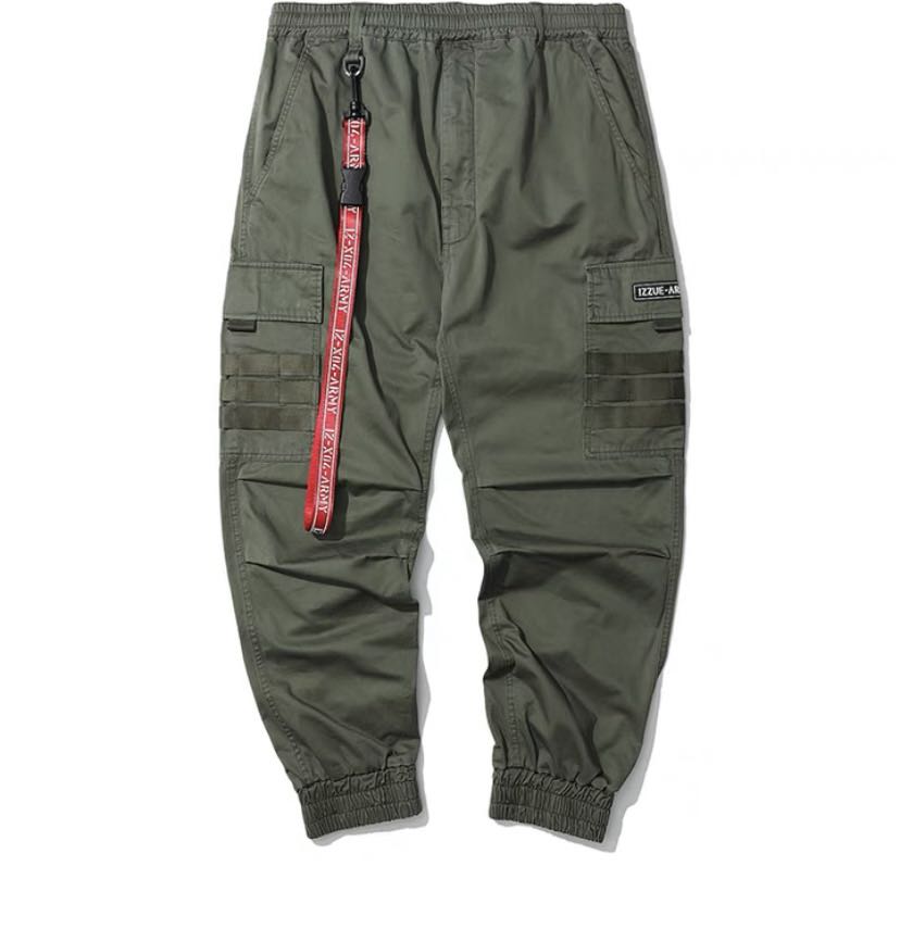 Izzue Army Cargo Pants, Men's Fashion, Bottoms, Joggers on Carousell