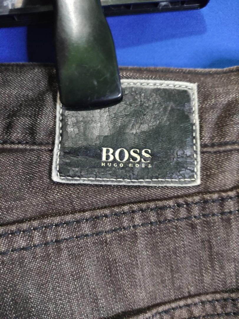 Jeans hugo boss, Fesyen Pria, Pakaian 