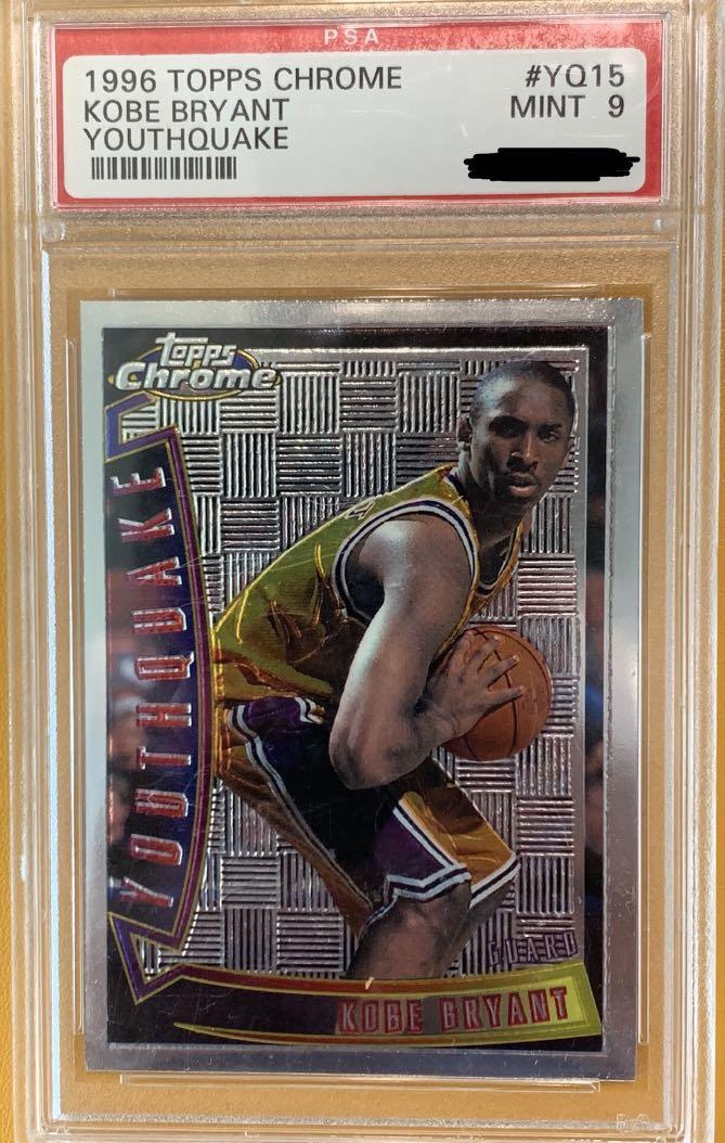 PSA9 Kobe Bryant Rookie Card Topps Chrome Youthquake, 興趣及遊戲 