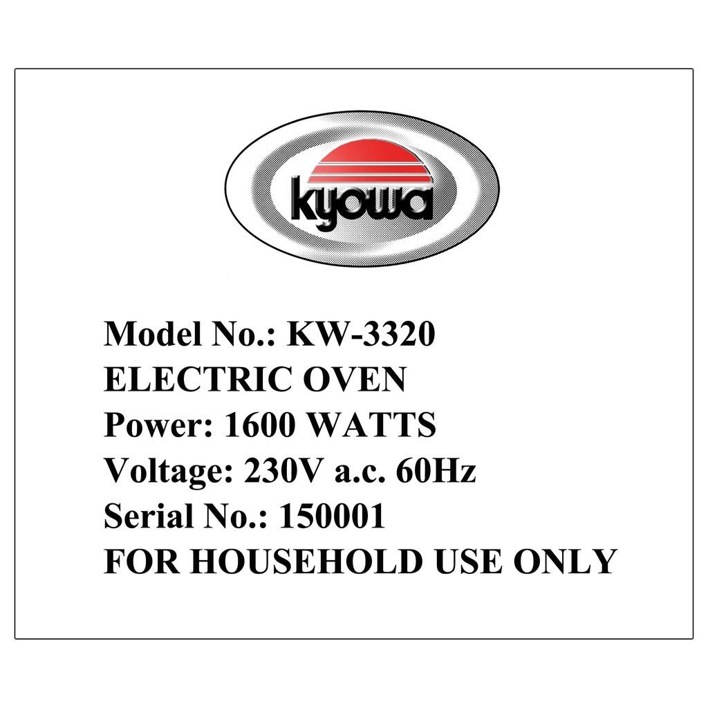 Kyowa electric oven KW3320 big 28L large capacity, TV & Home Appliances