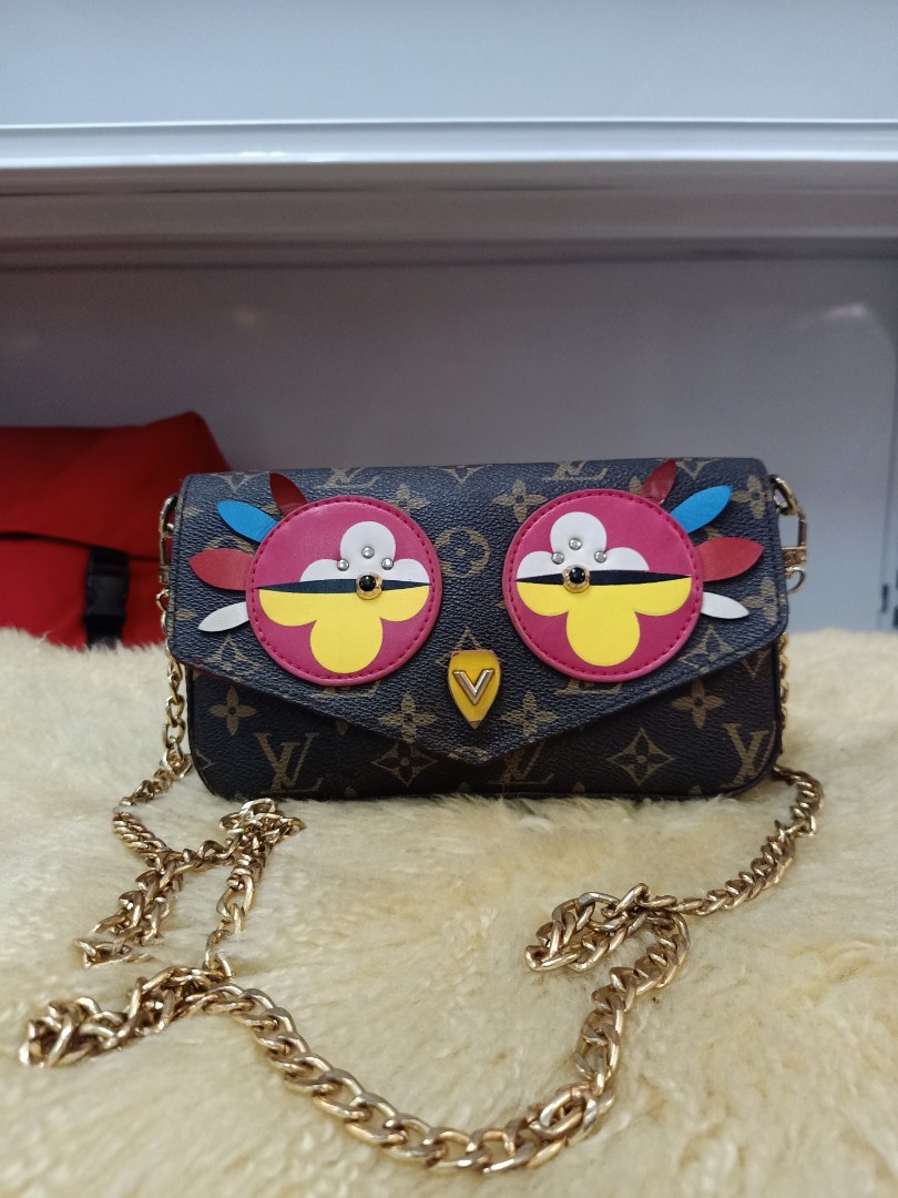 lv owl 3in1 sling bag/wallet with box free SF