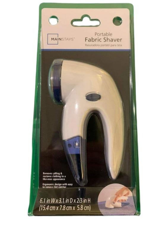 Mainstays Portable Fabric Shaver/Lint Remover AA-Batteries Operated  EASY-TO-USE 3-Blade (6.1x 3.1x 2.3)
