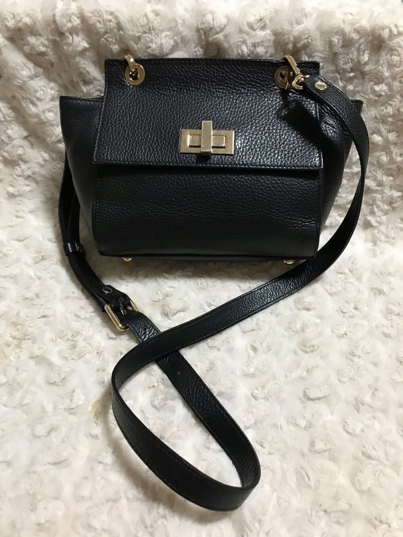 Maud Frizon black leather sling bag, Women's Fashion, Bags & Wallets ...