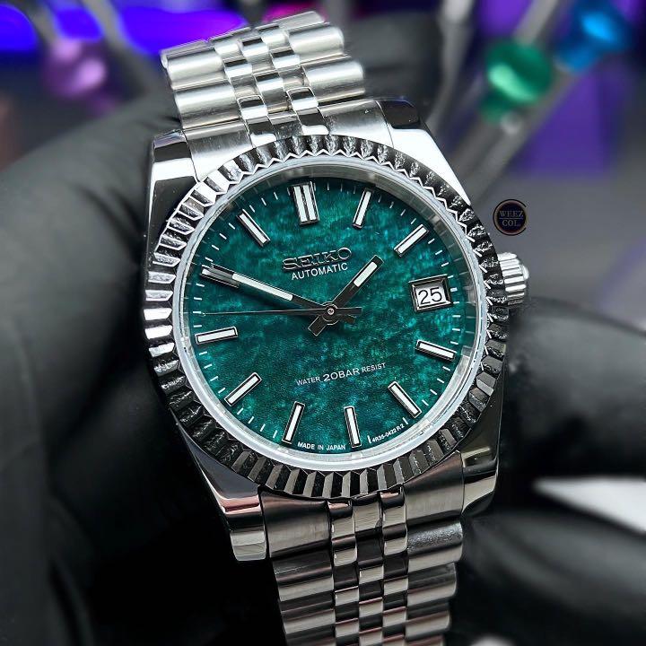 MOD] Seiko 36MM Emerald Green with NH35A Movement, Men's Fashion, Watches   Accessories, Watches on Carousell