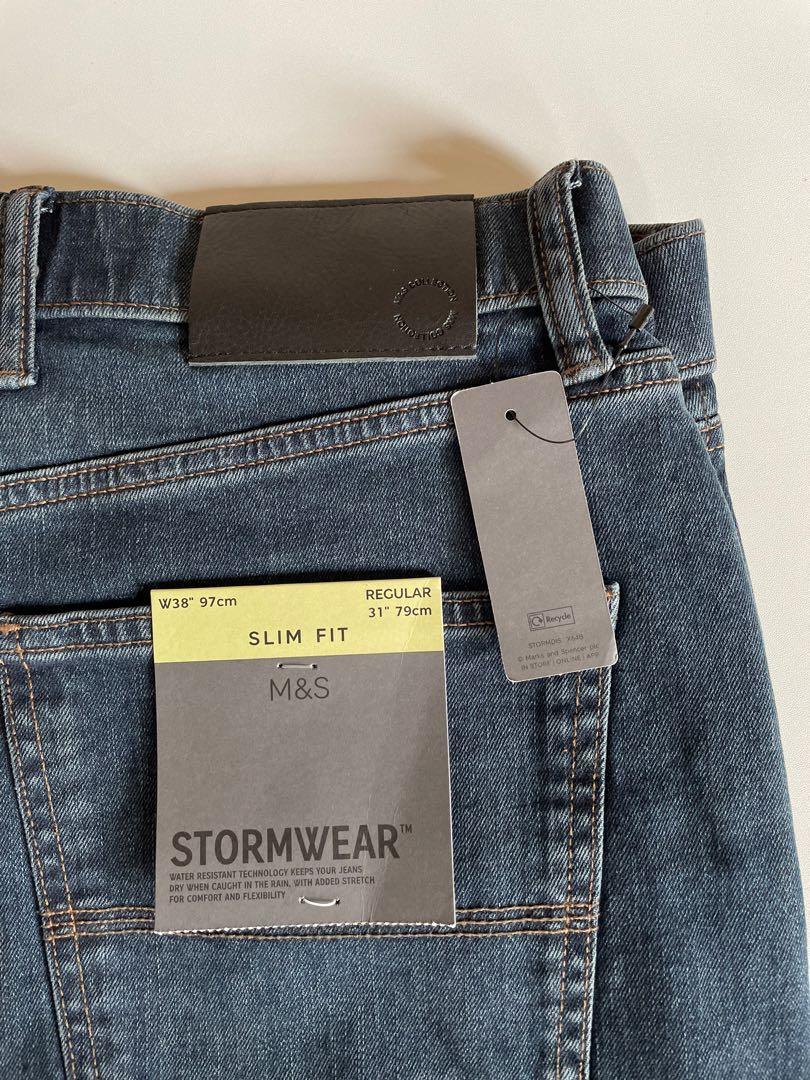 M\u0026S SLIM FIT STRETCH JEANS w/ STORMWEAR 