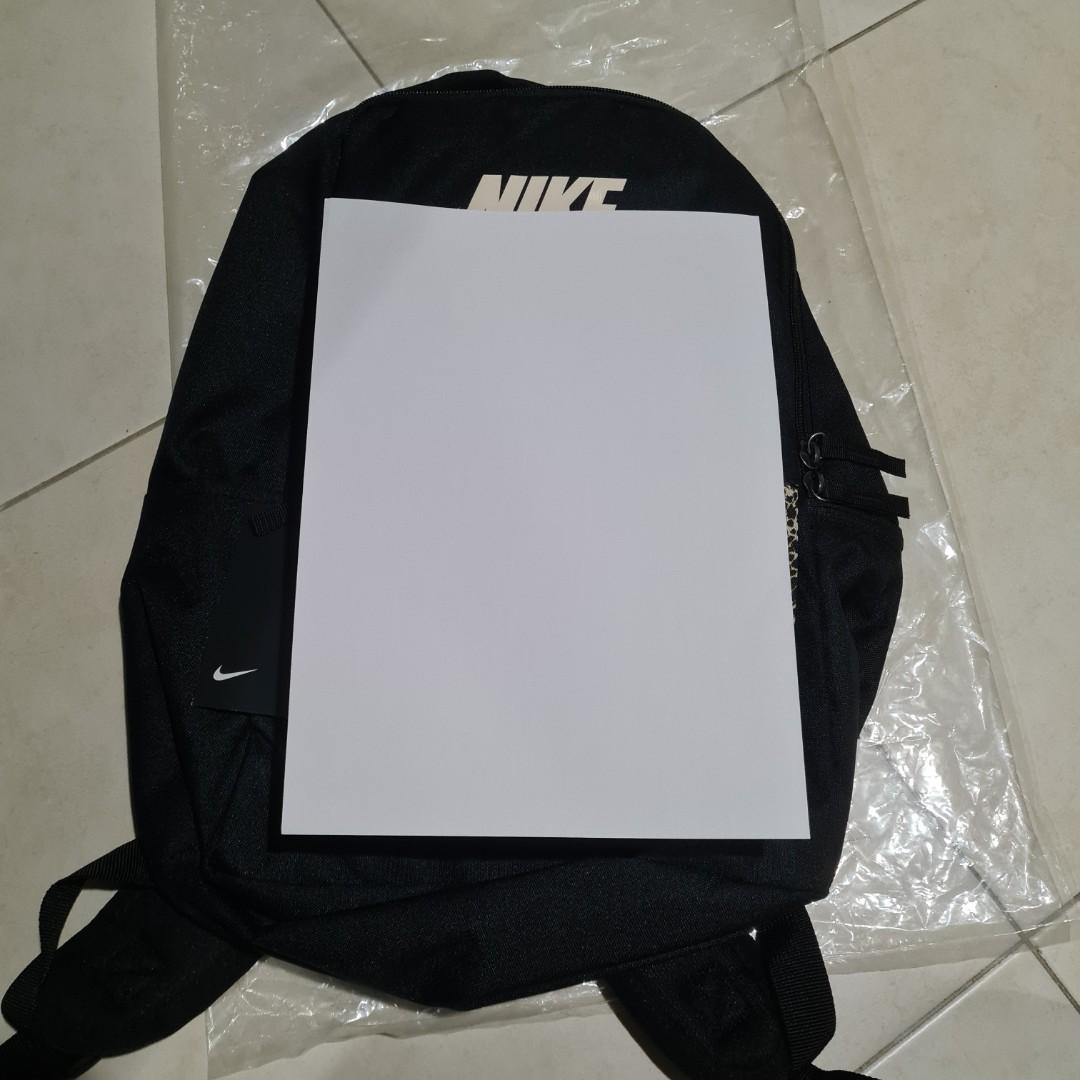 New Authentic Nike backpack haversack leopard print Black bag