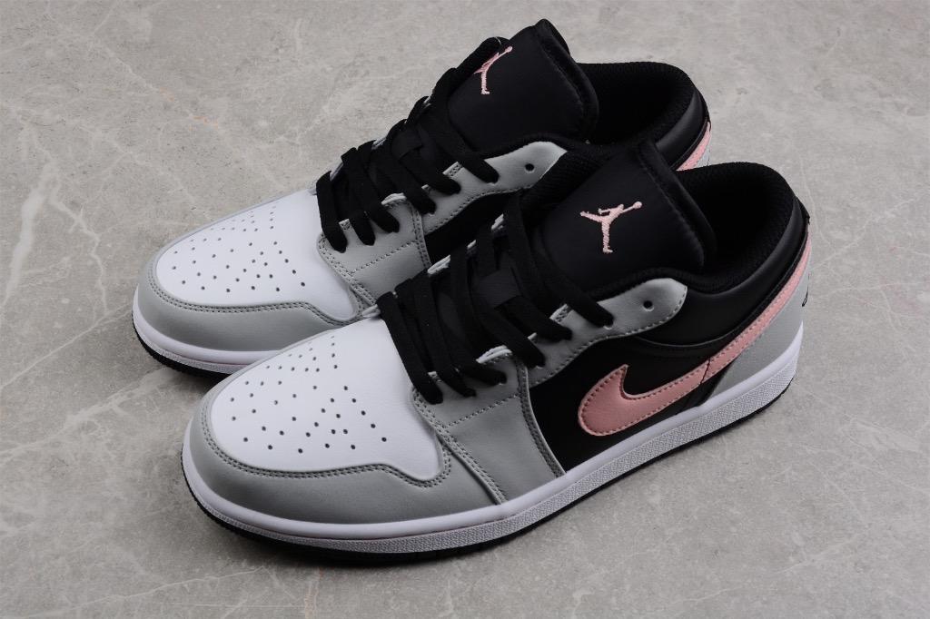 Nike air jordan black and pink sale