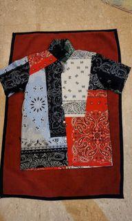 Paisley bandana shirt luxury style size S fit to M