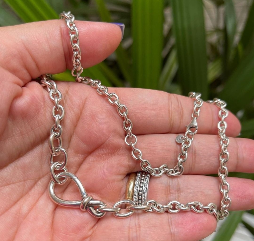 Pandora link infinity necklace silver 