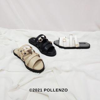 Pollenzo Lauren Mules Sandal Flat