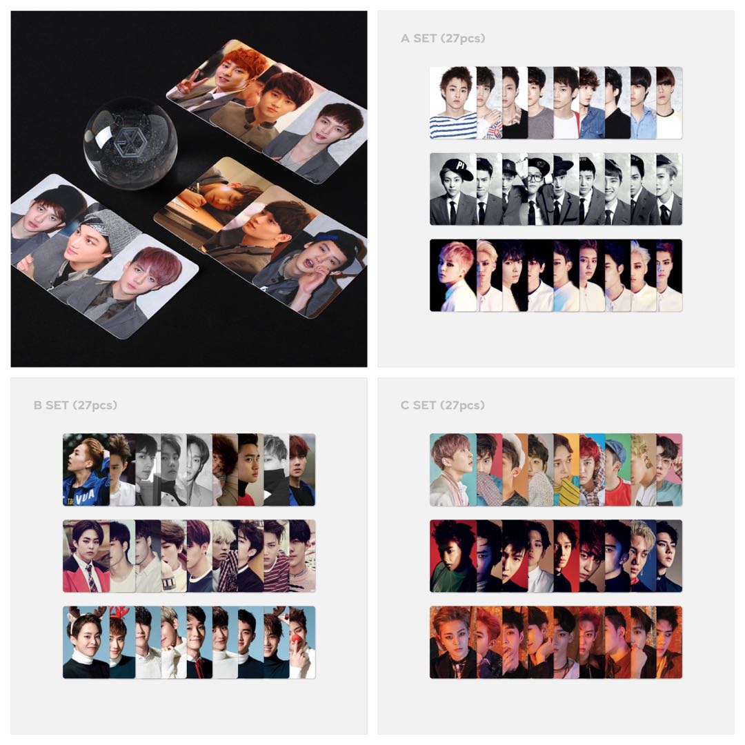 EXO フォトカード　まとめ売り③ EXO 10TH PHOTO CARD SET 3種