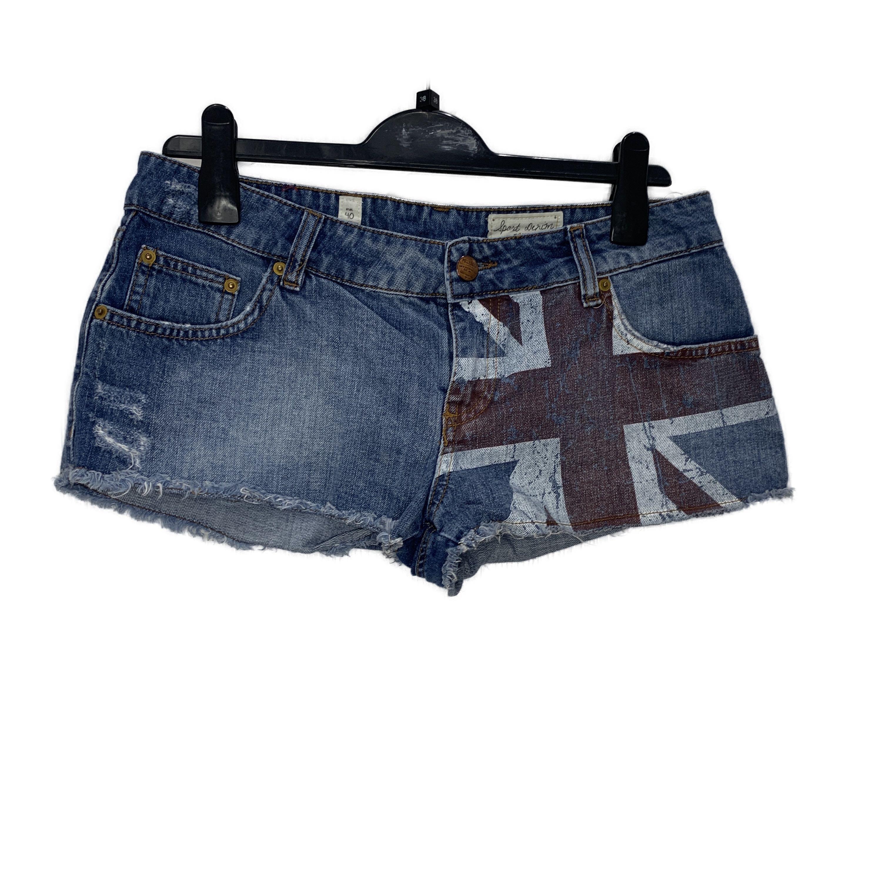 Pull \u0026 Bear Union Jack Denim Shorts 