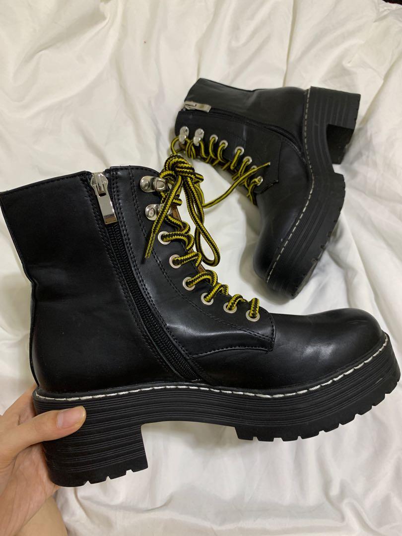 pull and bear platform boots