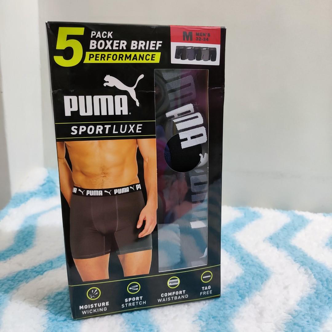 Puma Men's Performance SportLuxe Boxer Brief 5-Pack -XL